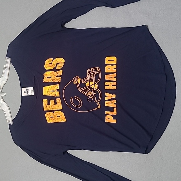 PINK VICTORIA'S SECRET NFL Women's Blue Chicago Bears Long Sleeve Tee - Size Sm - Picture 1 of 12